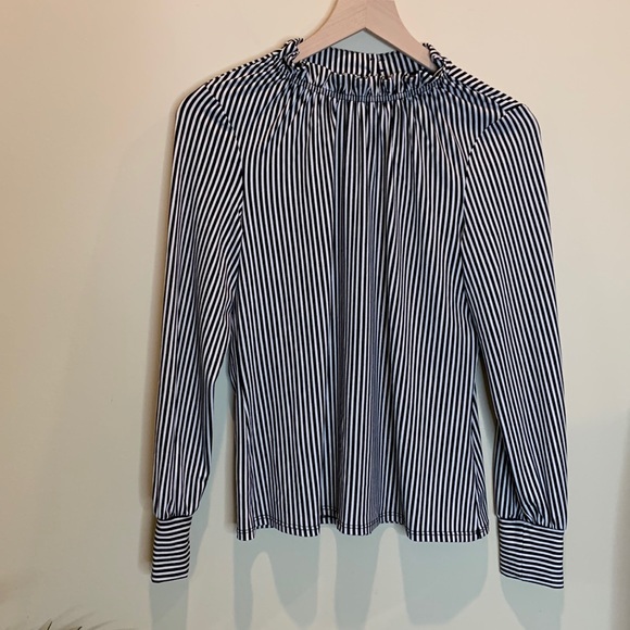 ADRIANNA PAPELL LS striped top - Picture 1 of 9